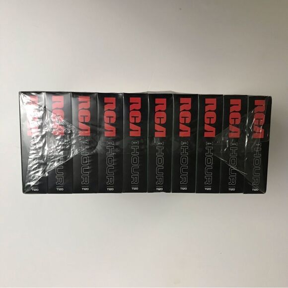RCA Pack of 10 Blank Videocassettes T120 6 Hour Sealed Vintage - Picture 3 of 4
